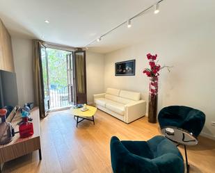 Sala d'estar de Pis de lloguer en  Barcelona Capital amb Aire condicionat, Calefacció i Parquet