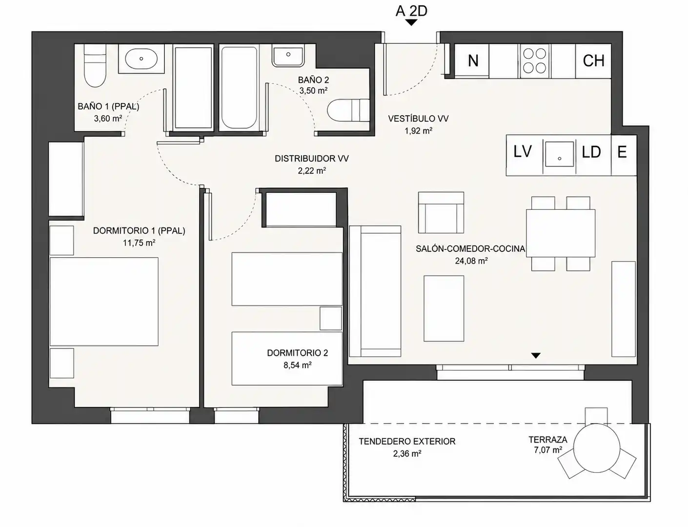 Piso en venta en Dénia con Aire acondicionado, Calefacción y Terraza