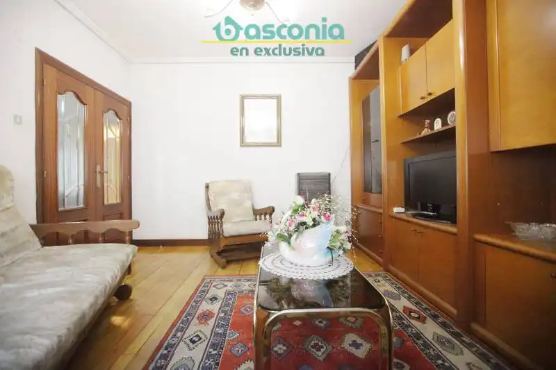 Sala d'estar de Pis en venda en Basauri  amb Calefacció, Moblat i Balcó
