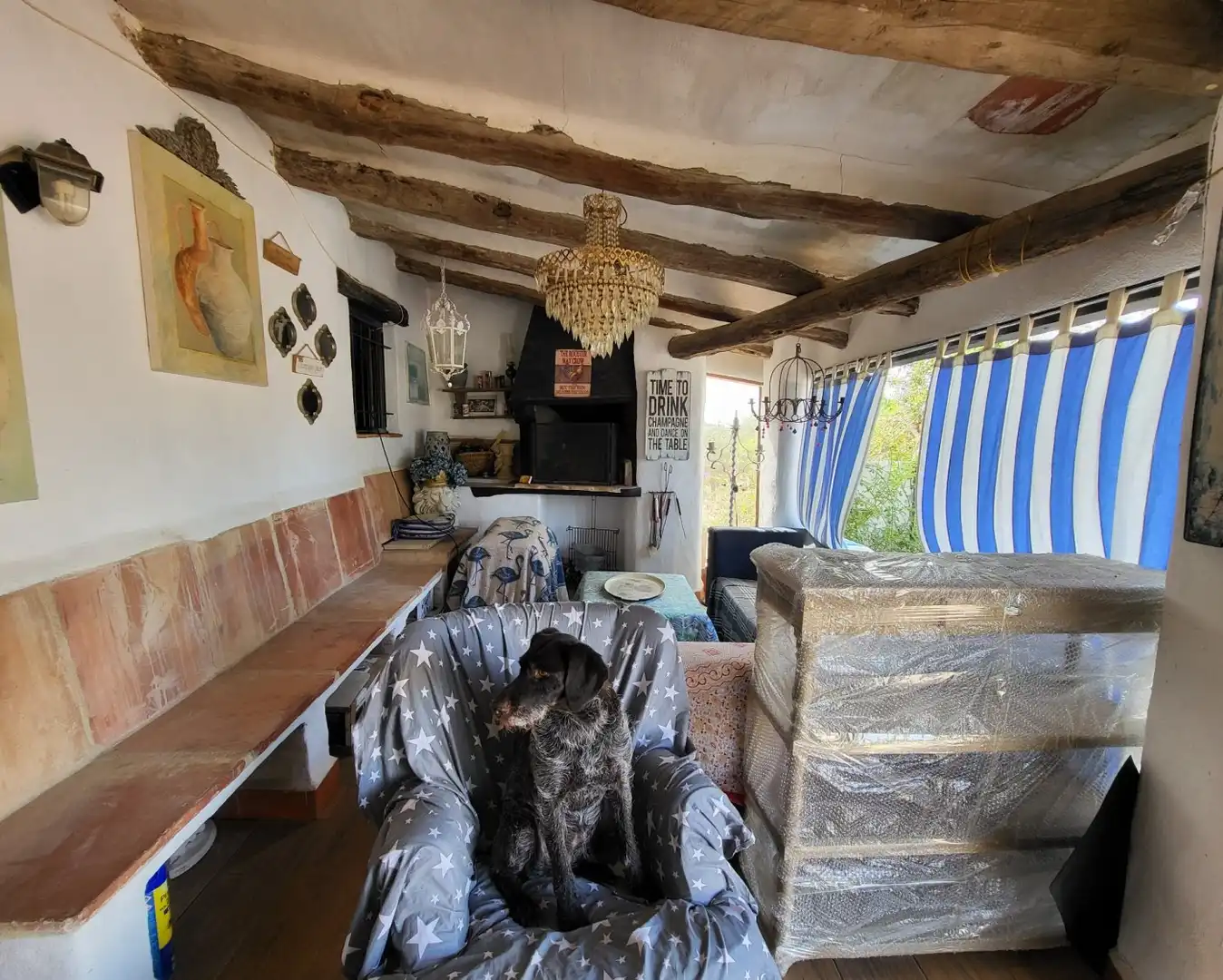 Wohnzimmer von Country house zum Verkauf in L'Ametlla de Mar  mit Privatgarten, Terrasse und Abstellraum