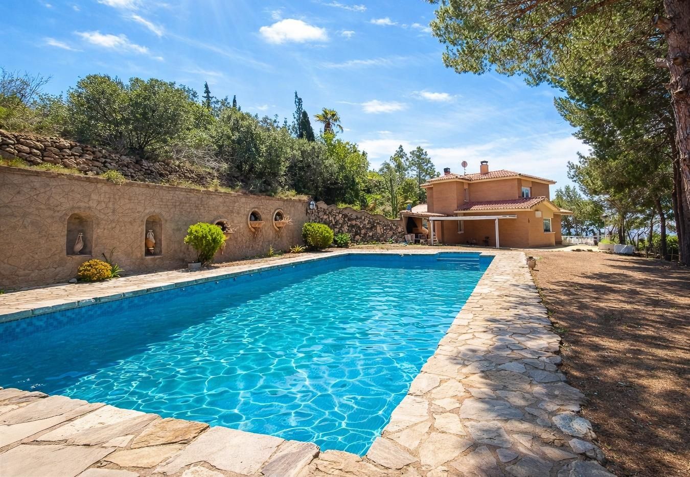Swimming pool of Houses for sale in Castellvell del Camp  with Air Conditioner, Private garden and Parquet flooring