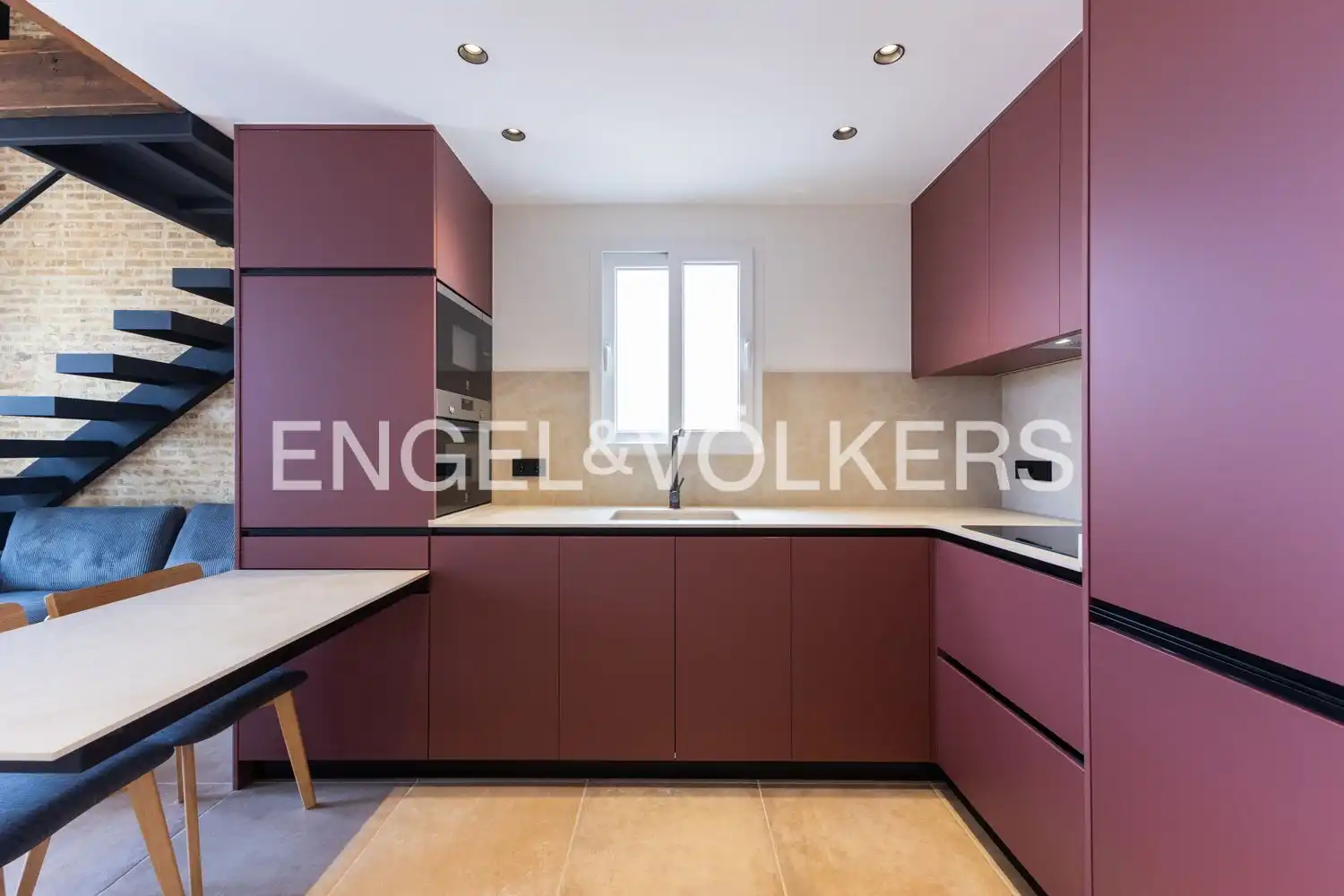 Cocina de Piso de alquiler en Valencia con Aire acondicionado, Calefacción y Terraza