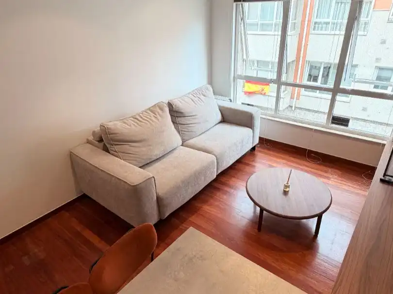 Sala de estar de Piso de alquiler en Oroso con Parquet, Amueblado y Horno