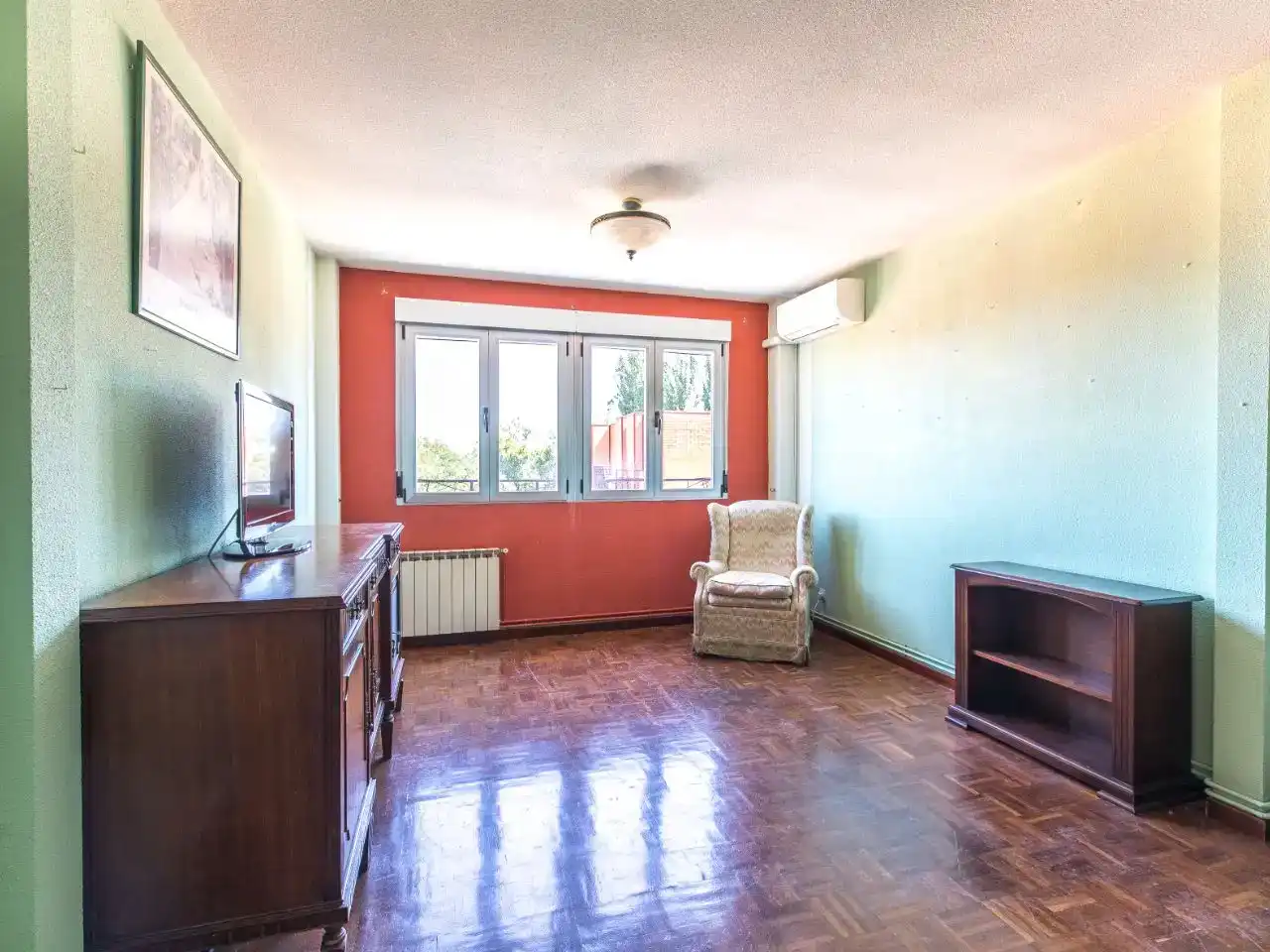 Sala de estar de Piso en venta en Madrid con Aire acondicionado, Jardín privado y Parquet