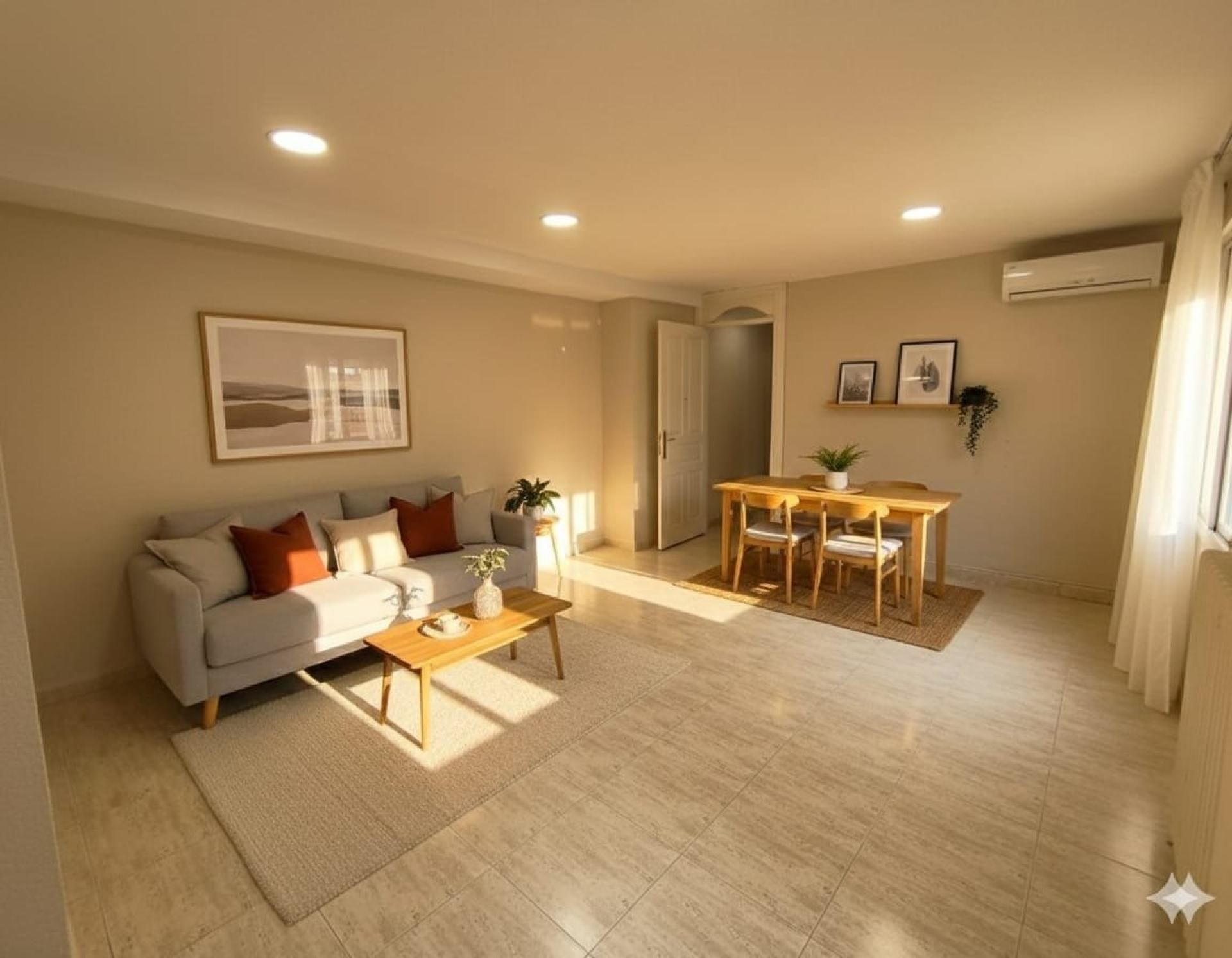 Sala de estar de Piso en venta en  Zaragoza Capital con Aire acondicionado y Balcón