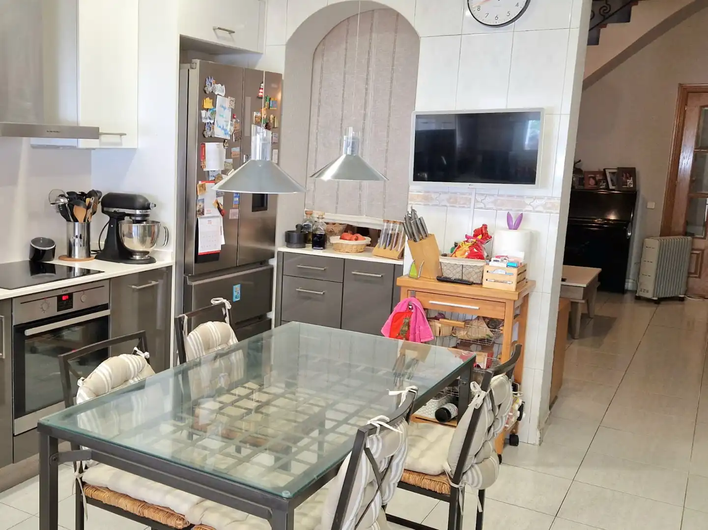Cocina de Casa adosada en venta en Barcelona con Aire acondicionado, Calefacción y Parquet