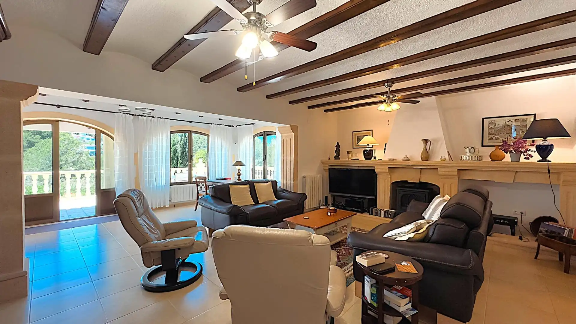Living room of Houses for sale in Jávea / Xàbia  with Air Conditioner, Heating and Private garden