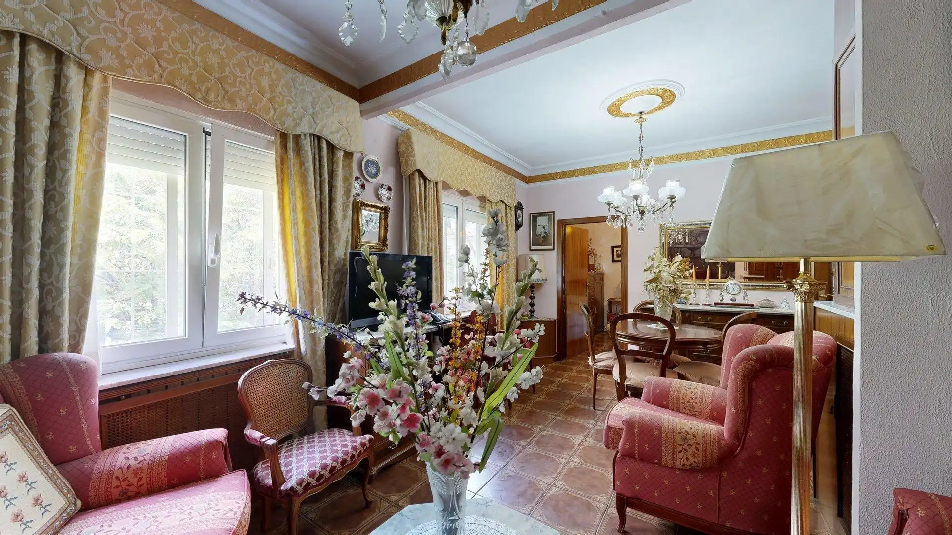 Sala de estar de Piso en venta en Zaragoza con Calefacción y Amueblado