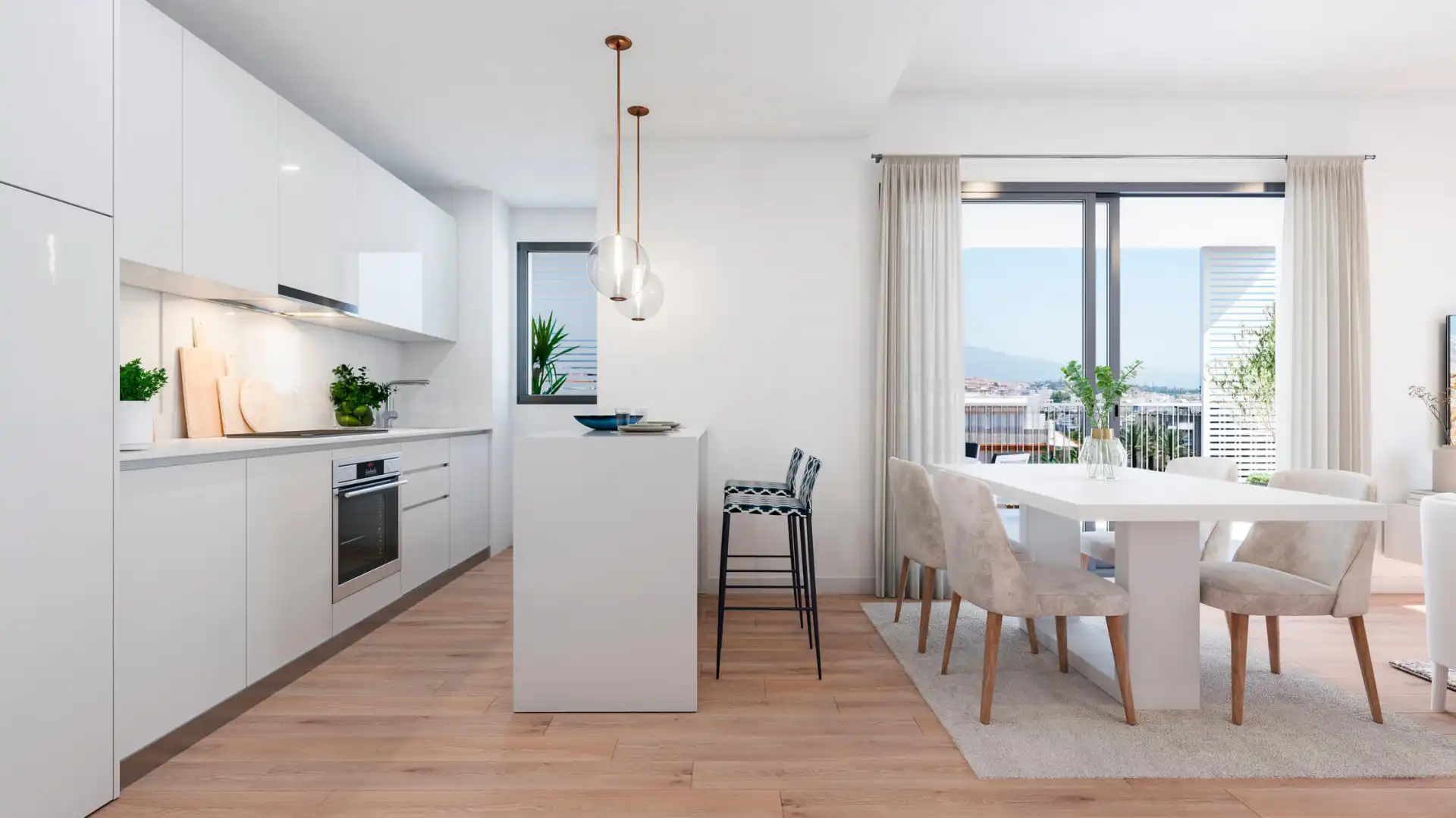 Cocina de Apartamento en venta en Marbella con Aire acondicionado, Terraza y Piscina