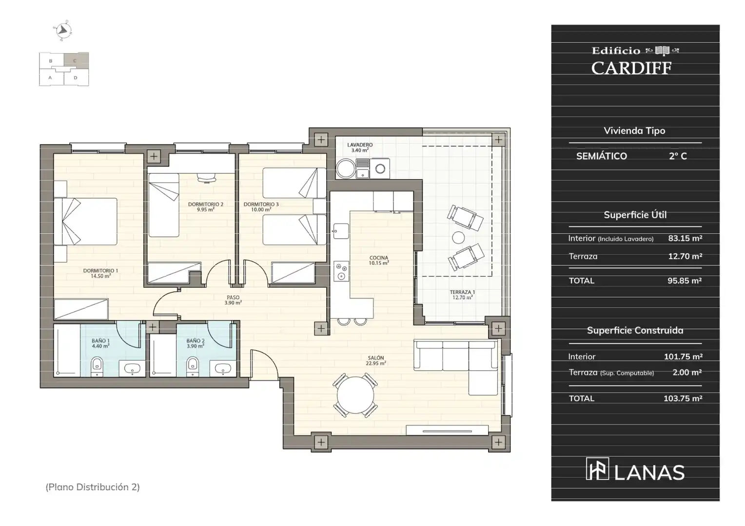 Flat for sale in Murcia  with Air Conditioner, Heating and Parquet flooring
