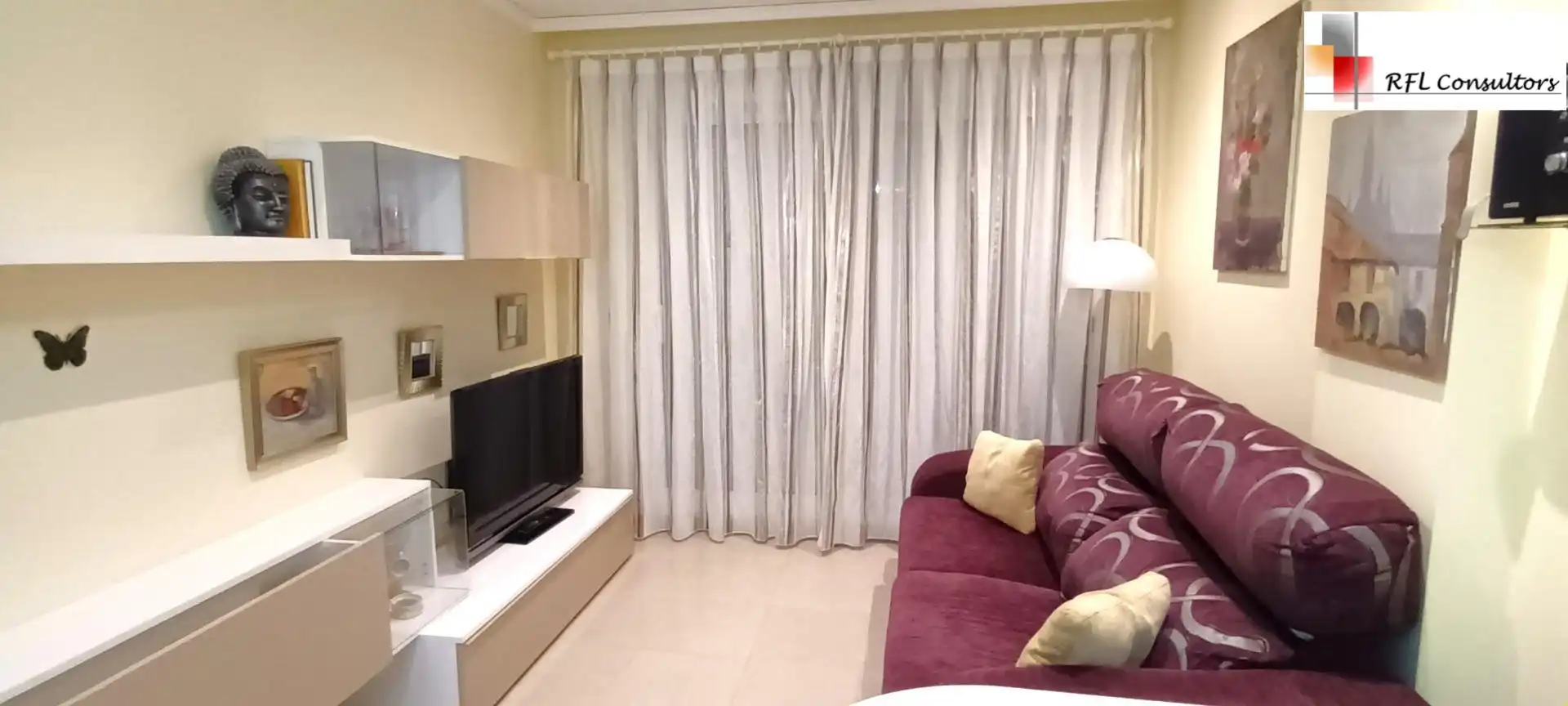 Wohnzimmer von Erdgeschoss zur Miete in Torreblanca mit Privatgarten, Terrasse und Möbliert