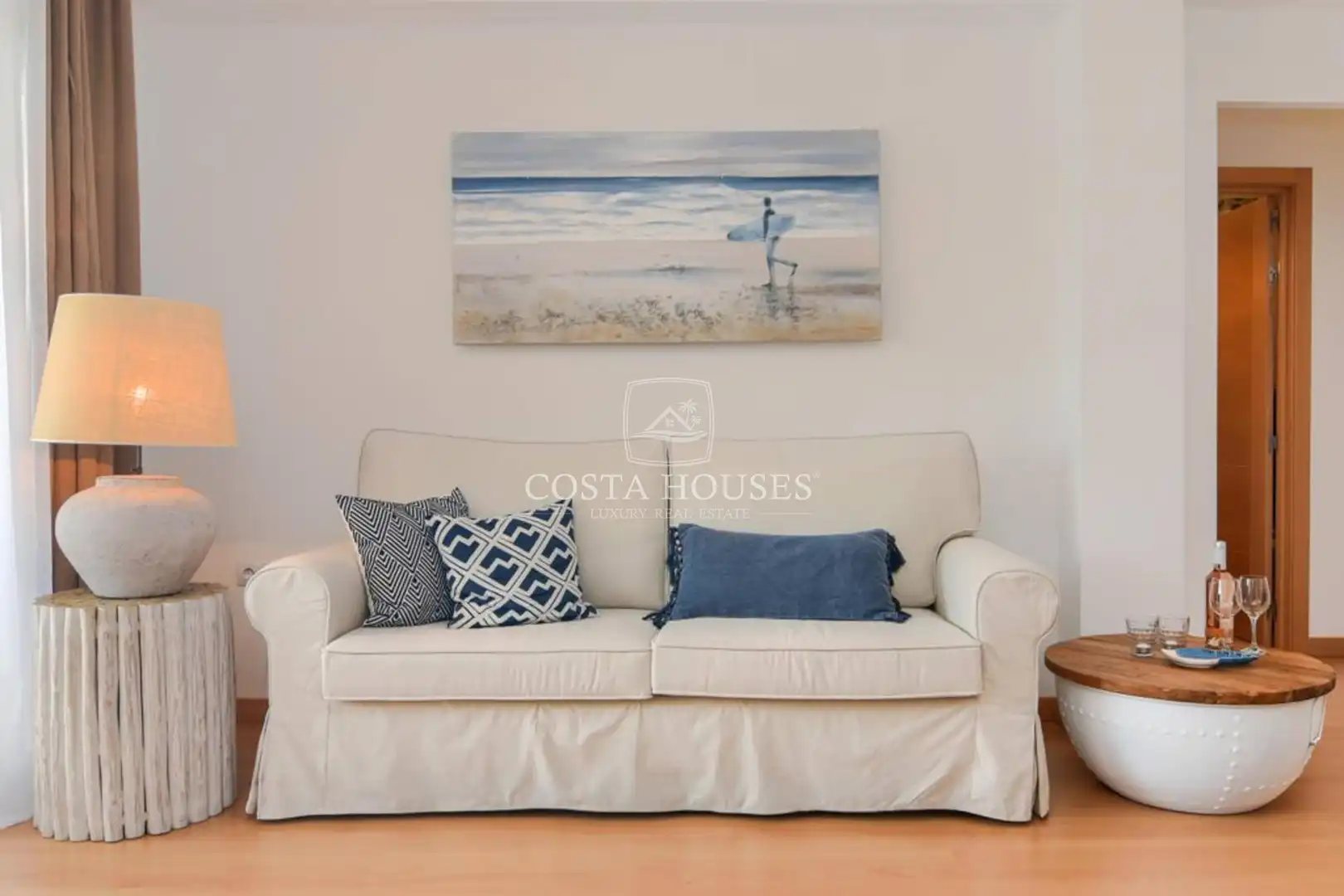 Sala de estar de Ático en venta en Moraira con Aire acondicionado, Jardín privado y Terraza