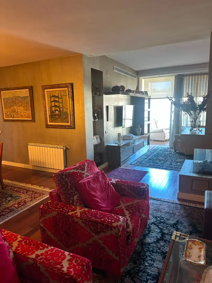 Sala de estar de Piso en venta en Barcelona con Aire acondicionado, Parquet y Terraza