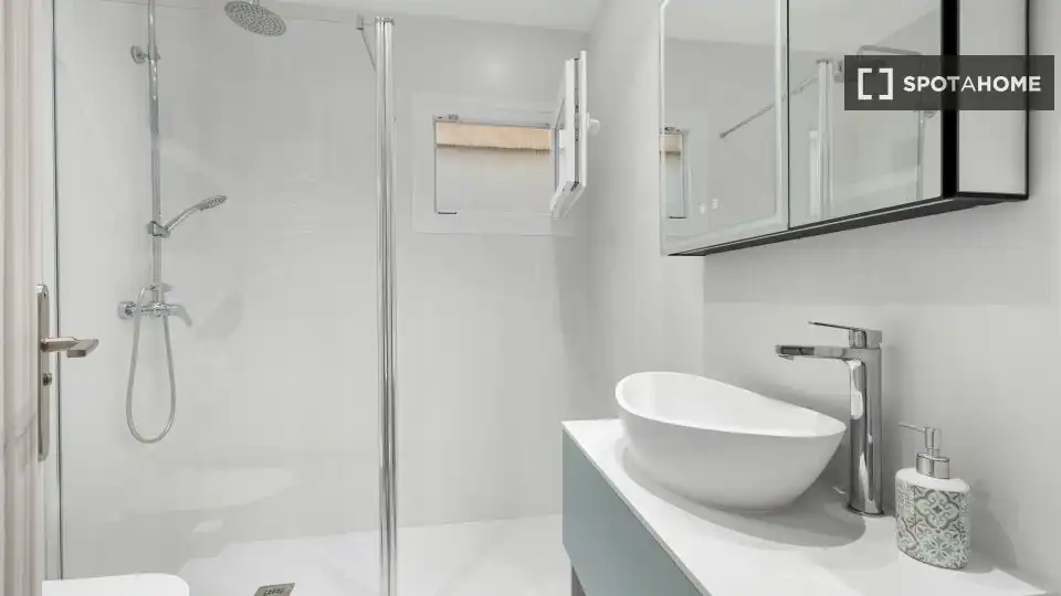 Baño de Apartamento para compartir en  Palma de Mallorca con Aire acondicionado, Terraza y Amueblado