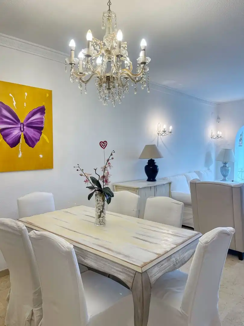 Dining room of Apartments for rent in Marbella  with Air Conditioner, Terrace and Furnished