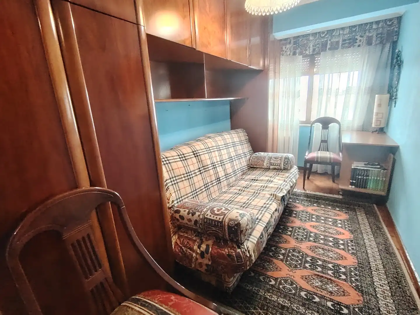 Living room of Flat for sale in Gijón   with Heating, Parquet flooring and Storage room