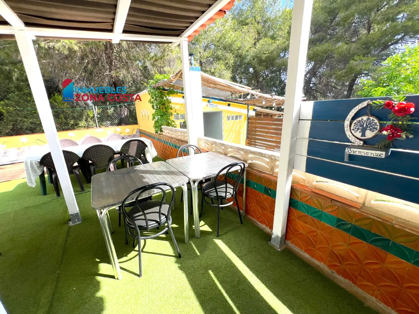 Terraza de Finca rústica en venta en Vilamarxant con Aire acondicionado, Jardín privado y Terraza