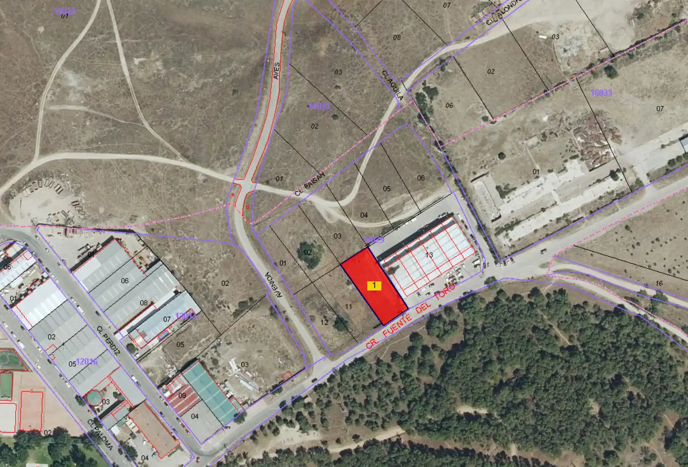 Terreno industrial en venta en Calle Fuente del Toro