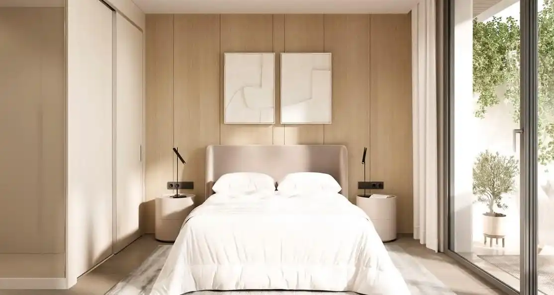 Habitación de Apartamento en venta en Estepona con Aire acondicionado, Jardín privado y Terraza