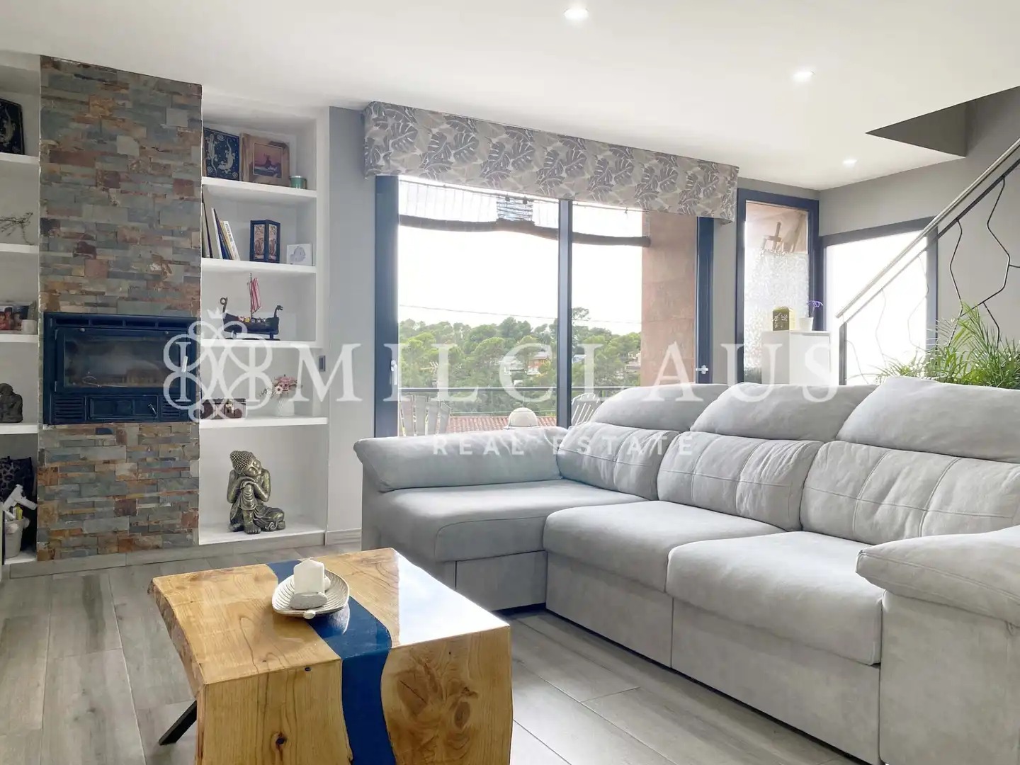 Wohnzimmer von Haus oder Chalet zum Verkauf in Lliçà d'Amunt mit Klimaanlage, Heizung und Privatgarten