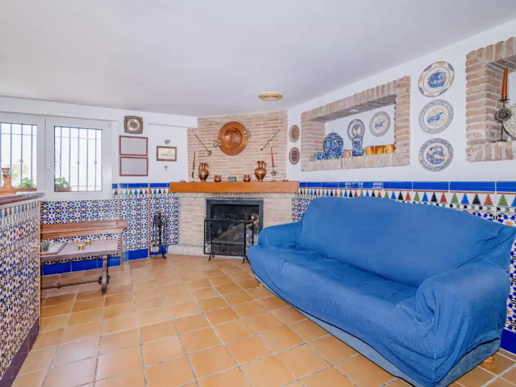 Sala de estar de Casa o chalet en venta en Monachil con Jardín privado, Terraza y Piscina