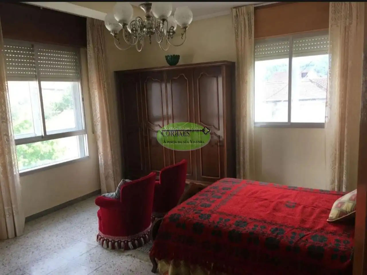 Schlafzimmer von Wohnung zum Verkauf in Xunqueira de Ambía mit Heizung, Abstellraum und Möbliert