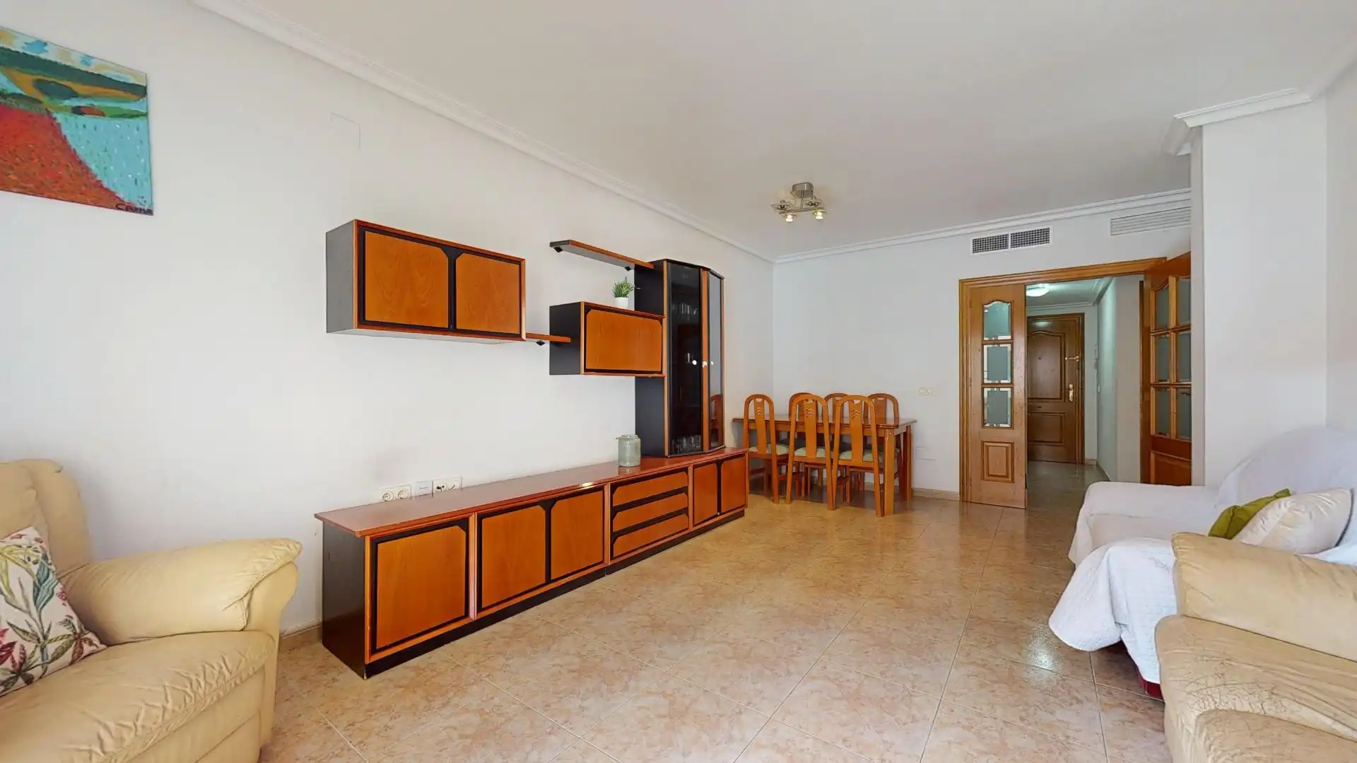 Sala d'estar de Pis en venda en Pilar de la Horadada amb Moblat i Balcó