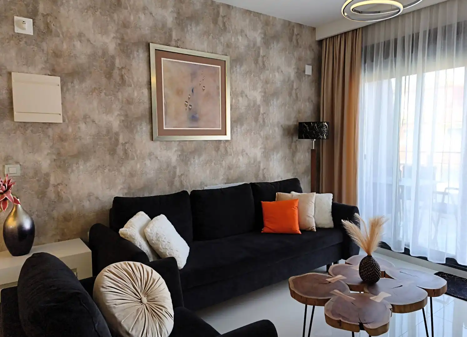 Wohnzimmer von Wohnungen zum Verkauf in Pilar de la Horadada mit Klimaanlage, Heizung und Terrasse