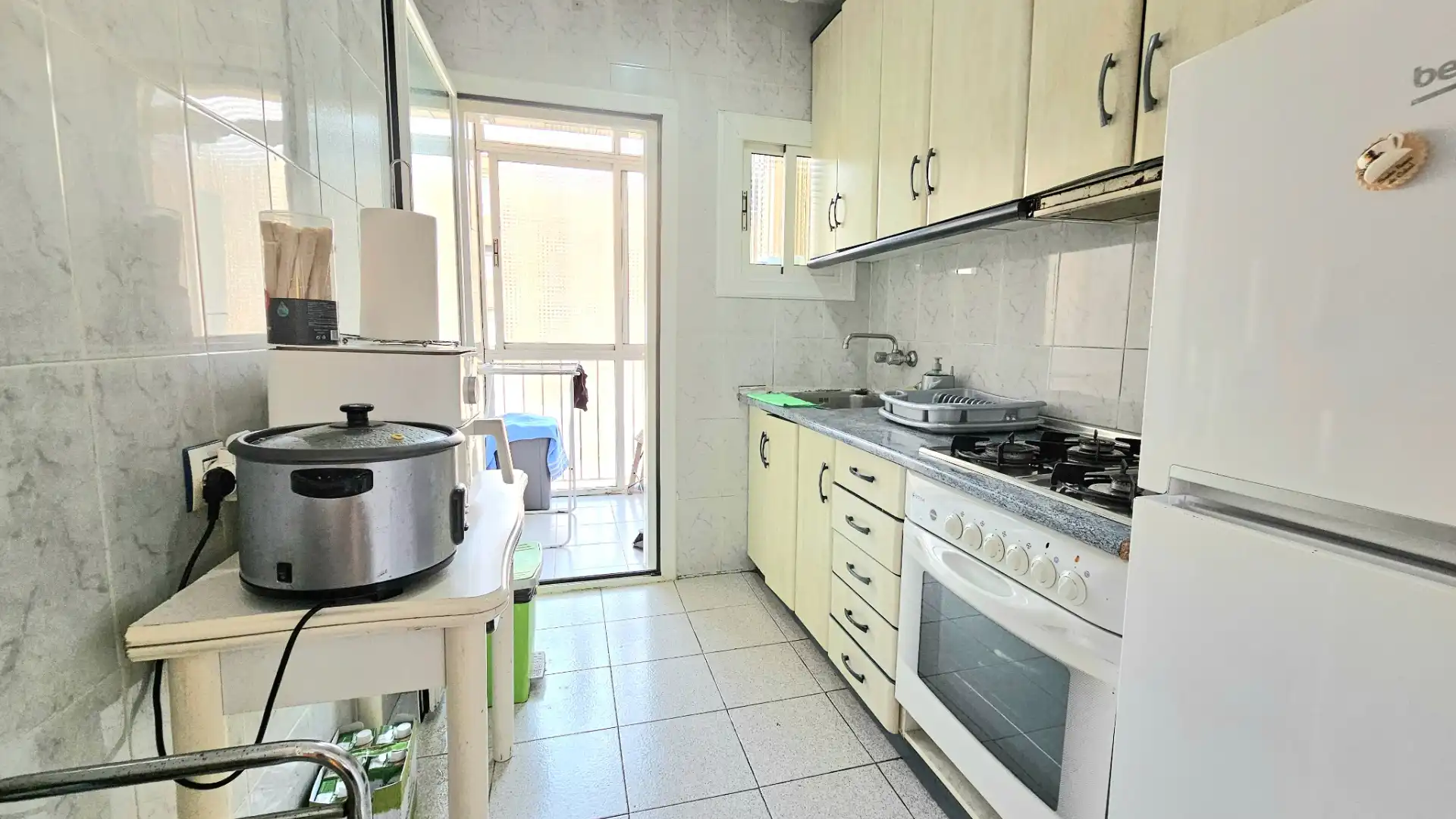 Kitchen of Flat for sale in Sabadell  with Heating and Furnished