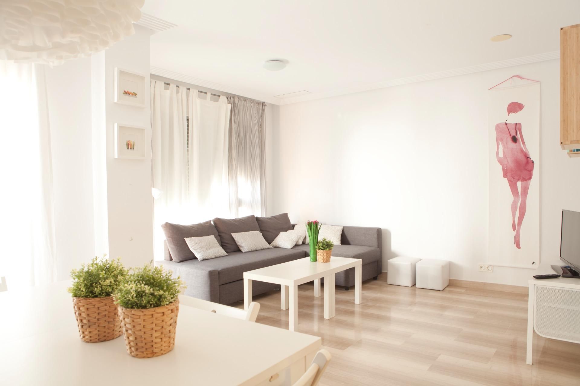 Sala d'estar de Apartament en venda en Santa Pola amb Aire condicionat, Terrassa i Traster