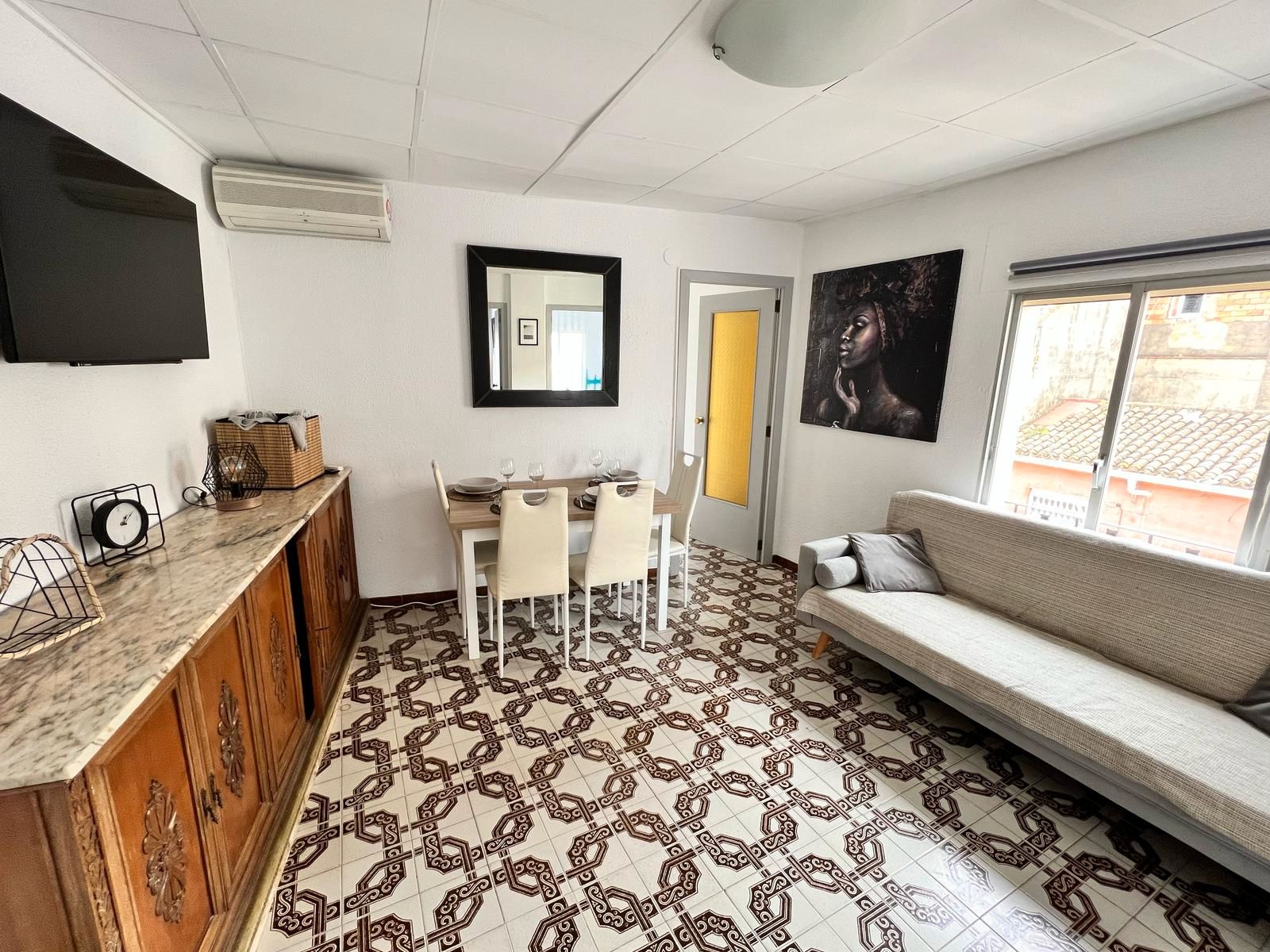 Living room of Flat for sale in Gandia  with Air Conditioner and Furnished