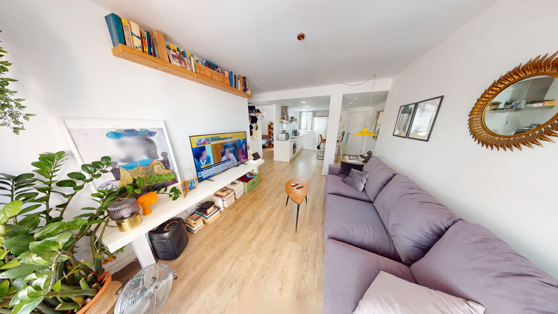 Living room of Flat for sale in Alicante / Alacant  with Air Conditioner, Furnished and Balcony