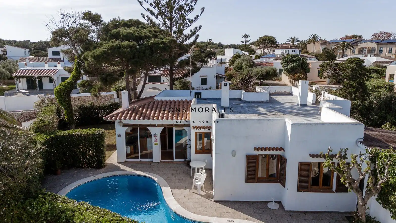 Vista exterior de Casa o xalet en venda en Ciutadella de Menorca amb Aire condicionat, Terrassa i Piscina
