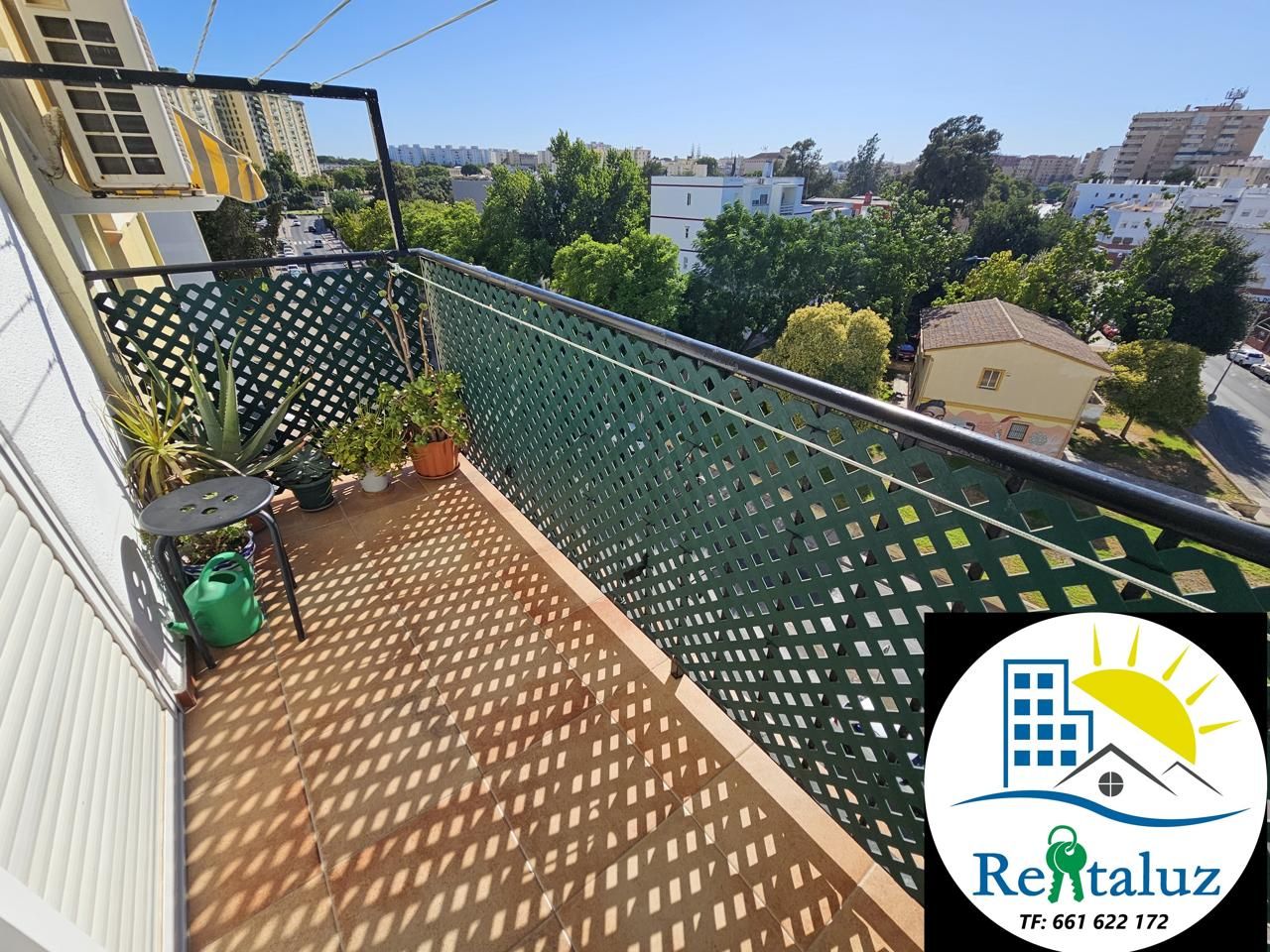 Balcony of Flat to rent in Jerez de la Frontera  with Air Conditioner, Terrace and Furnished