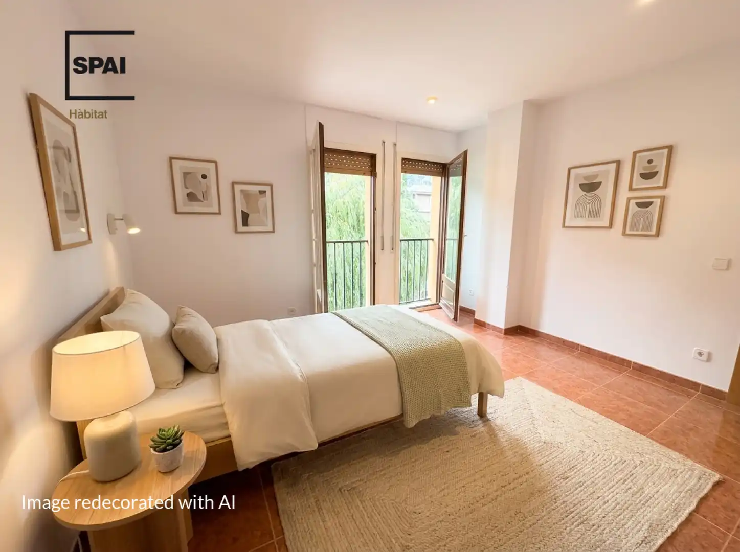Schlafzimmer von Dachboden zum Verkauf in Centelles mit Klimaanlage, Heizung und Terrasse