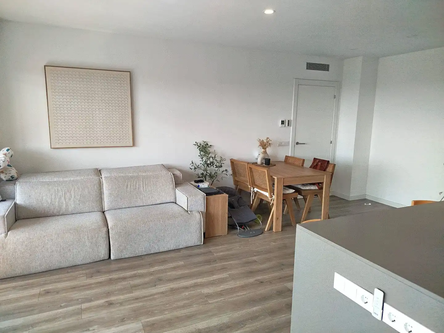 Sala d'estar de Pis en venda en Badalona amb Aire condicionat, Calefacció i Parquet
