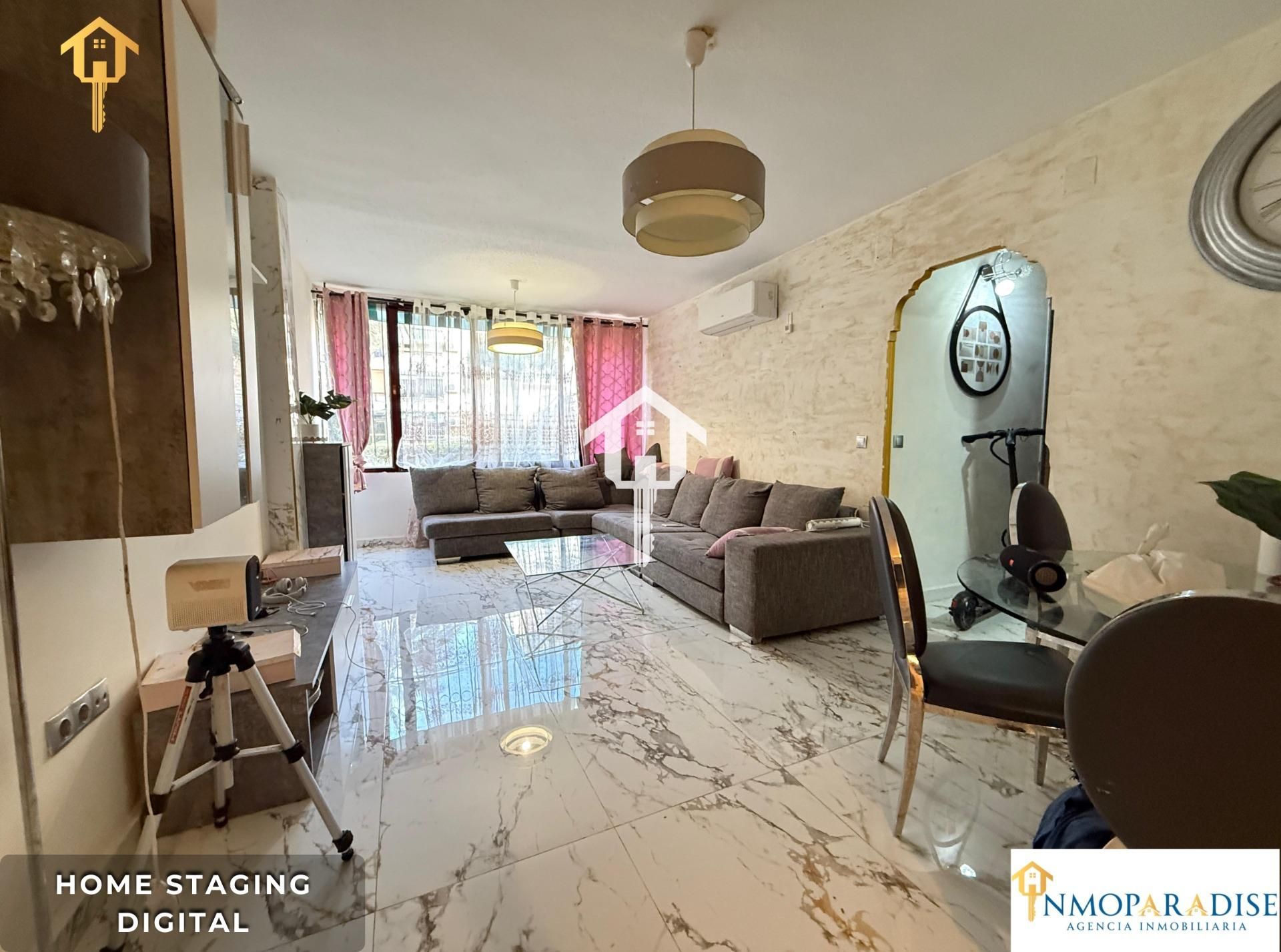 Living room of Flat for sale in Alicante / Alacant  with Air Conditioner and Private garden