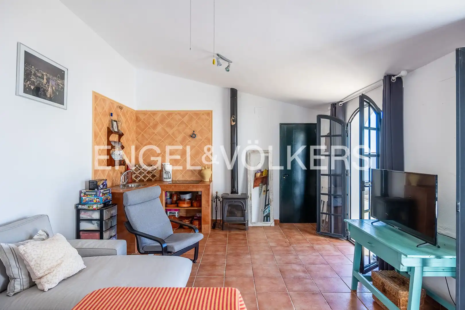 Sala de estar de Casa o chalet en venta en Castilleja del Campo con Aire acondicionado, Calefacción y Jardín privado