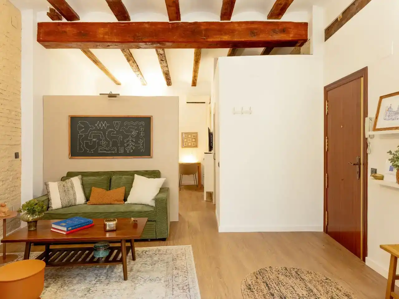 Sala d'estar de Estudi en venda en  Valencia Capital amb Aire condicionat i Balcó