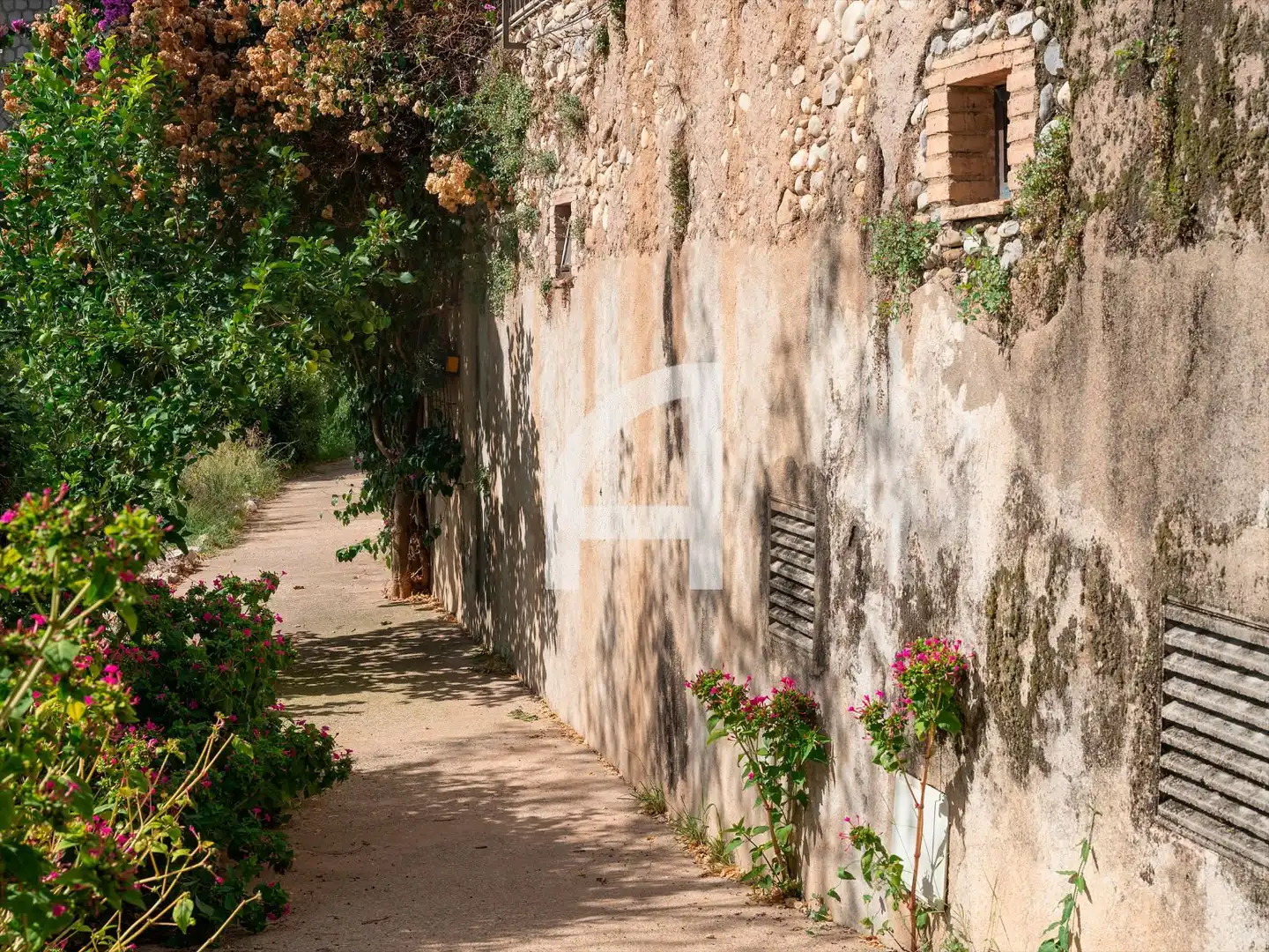 Vista exterior de Finca rústica en venta en Sant Miquel de Fluvià con Calefacción, Piscina y Amueblado