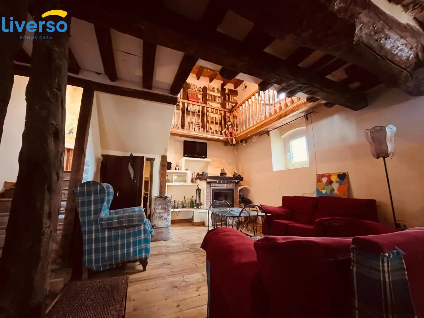 Living room of Houses for sale in Revillarruz  with Heating, Terrace and Furnished