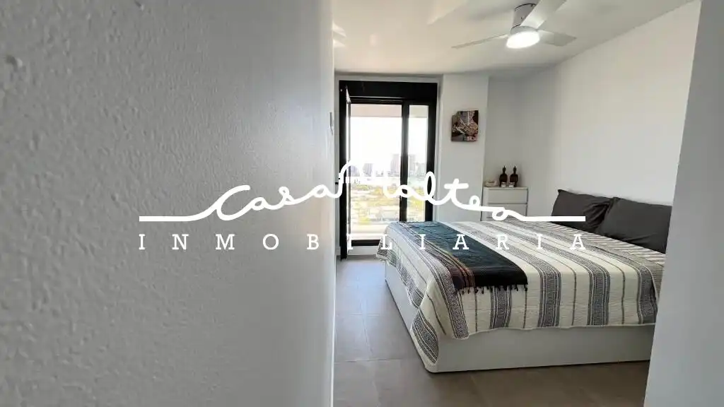Dormitori de Pis de lloguer en Calpe / Calp amb Aire condicionat, Terrassa i Moblat