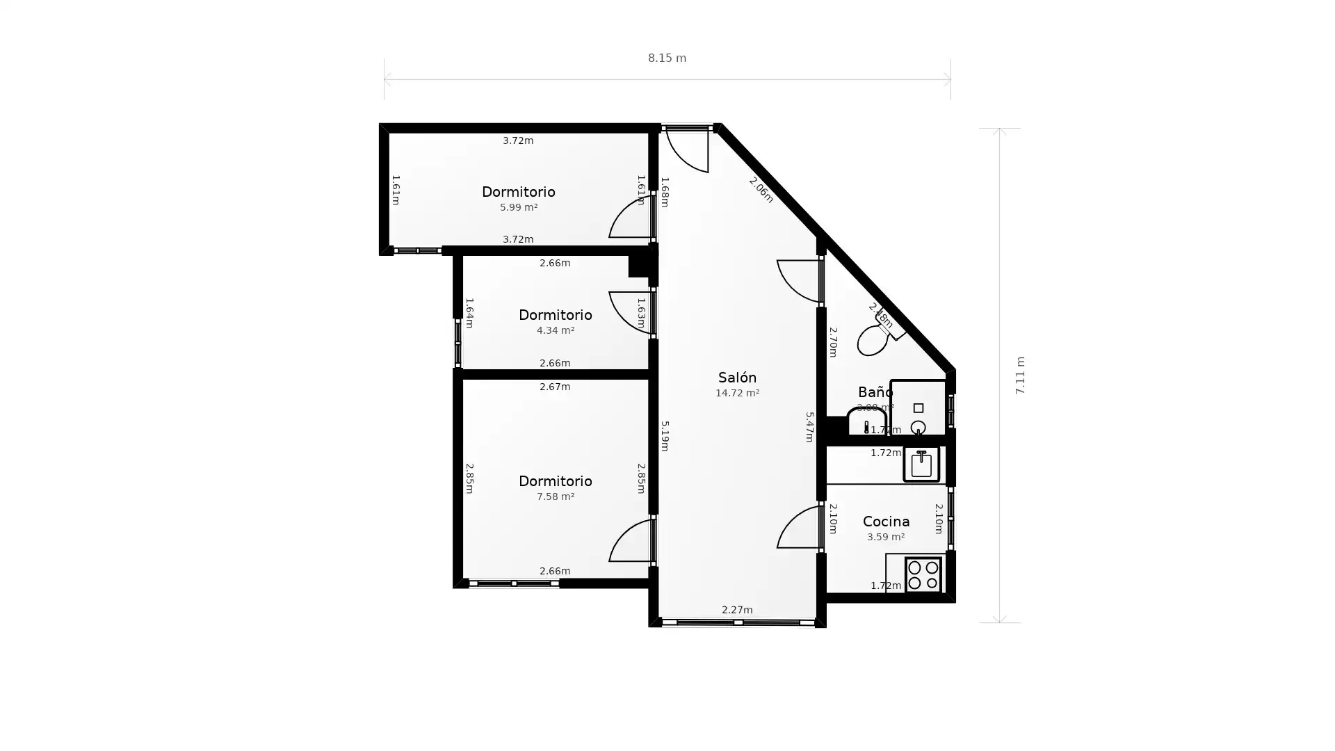 Apartamento de alquiler en Hellín