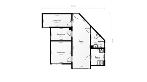 Foto 3 de Apartamento de alquiler en Hellín, Madrid Capital