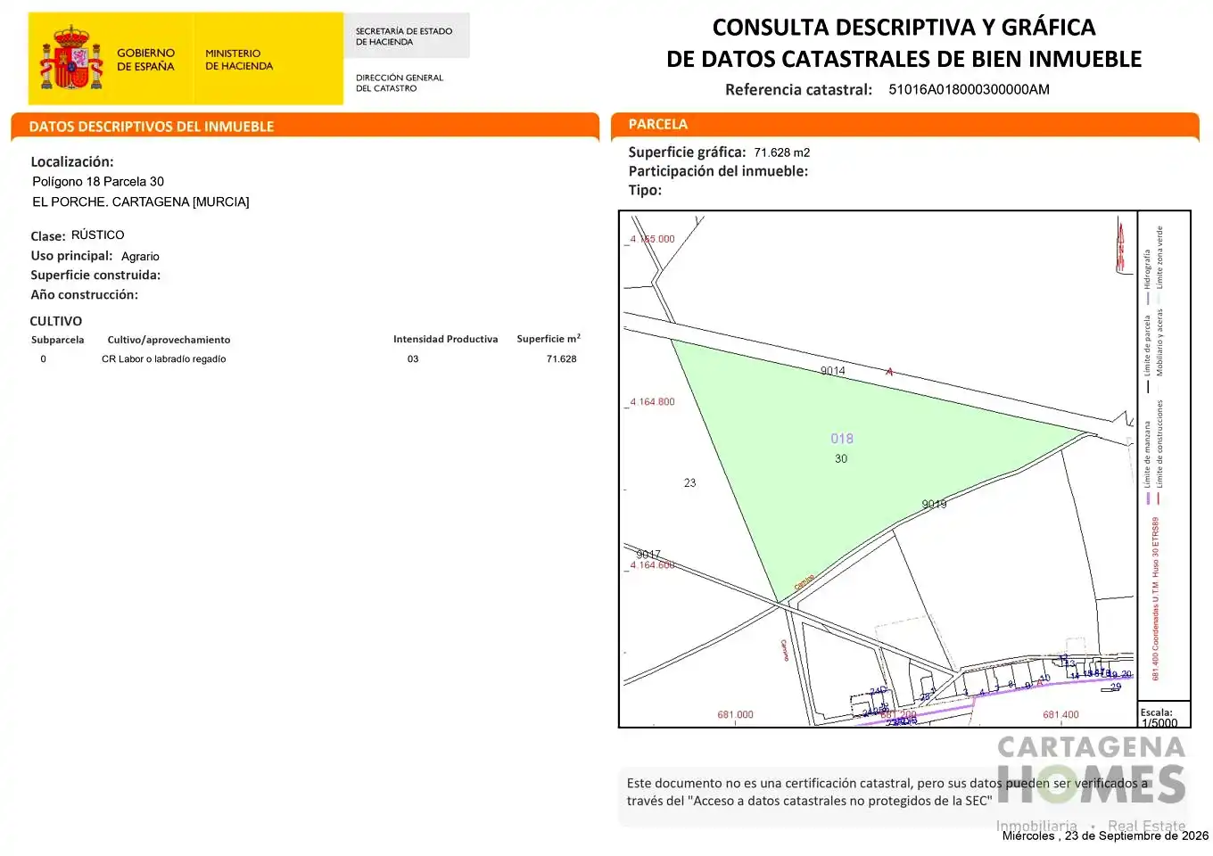 Terreno en venta en Cartagena