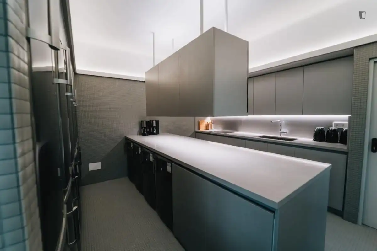 Kitchen of Apartments for share in Madrid  with Heating, Furnished and Oven