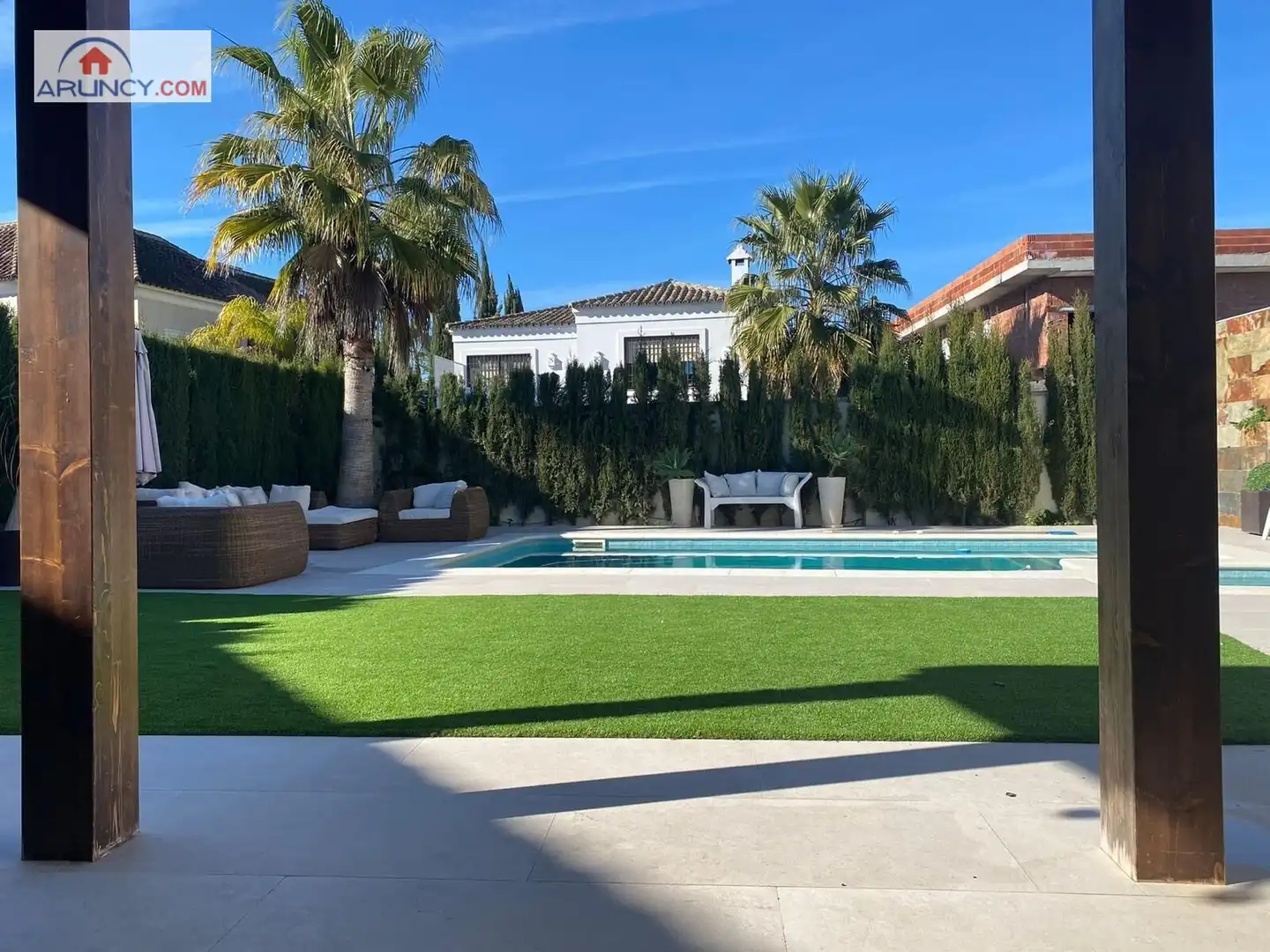 Piscina de Casa o chalet en venta en Bormujos con Aire acondicionado, Jardín privado y Terraza