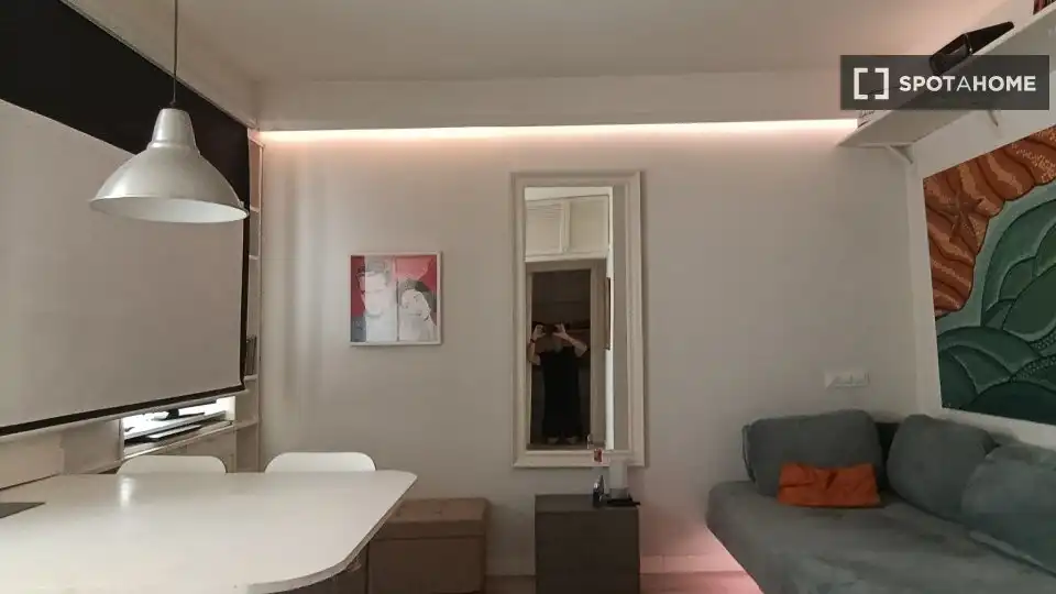 Sala de estar de Piso de alquiler en Madrid con Aire acondicionado, Calefacción y Amueblado
