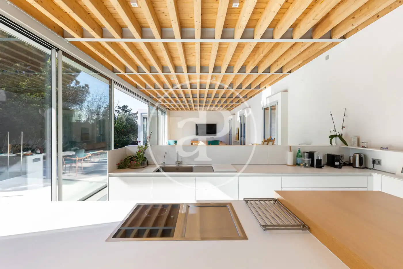 Kitchen of Houses for sale in Sant Cugat del Vallès  with Air Conditioner, Heating and Private garden
