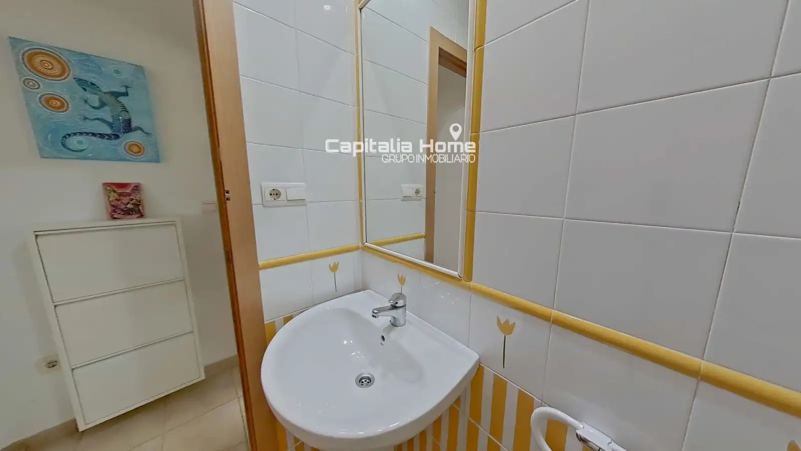 Badezimmer von Einfamilien-Reihenhaus zum Verkauf in Santa Pola mit Abstellraum, Schwimmbad und Möbliert